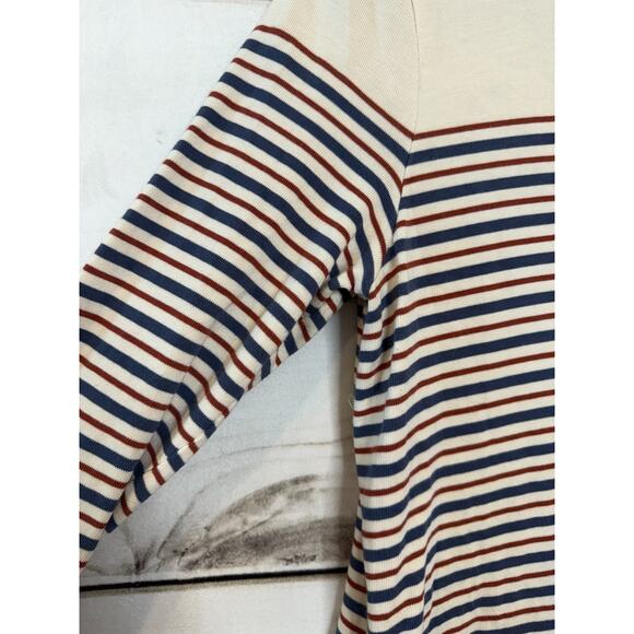 Marine Layer April Tunic Dress Nautical Striped 3/4 Sleeve Size Medium - Picture 6 of 6